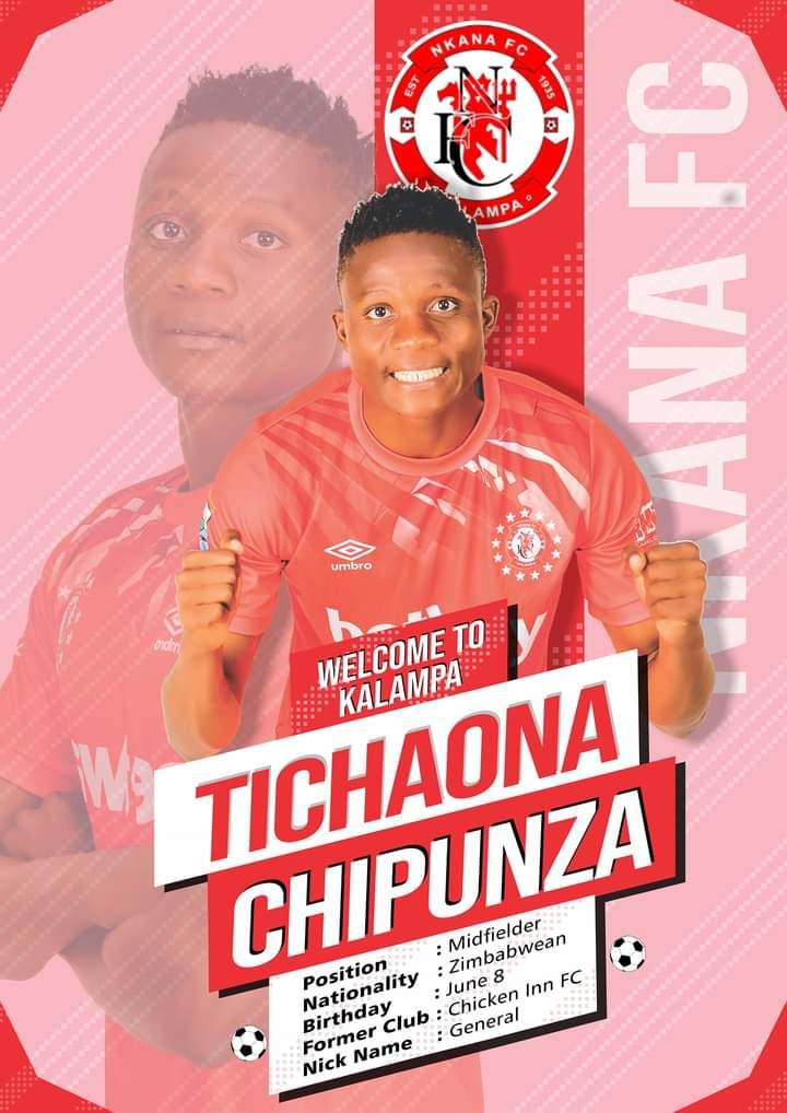 nkana-sign-zimbabwean-defensive-midfielder,-tichaona-chipunza