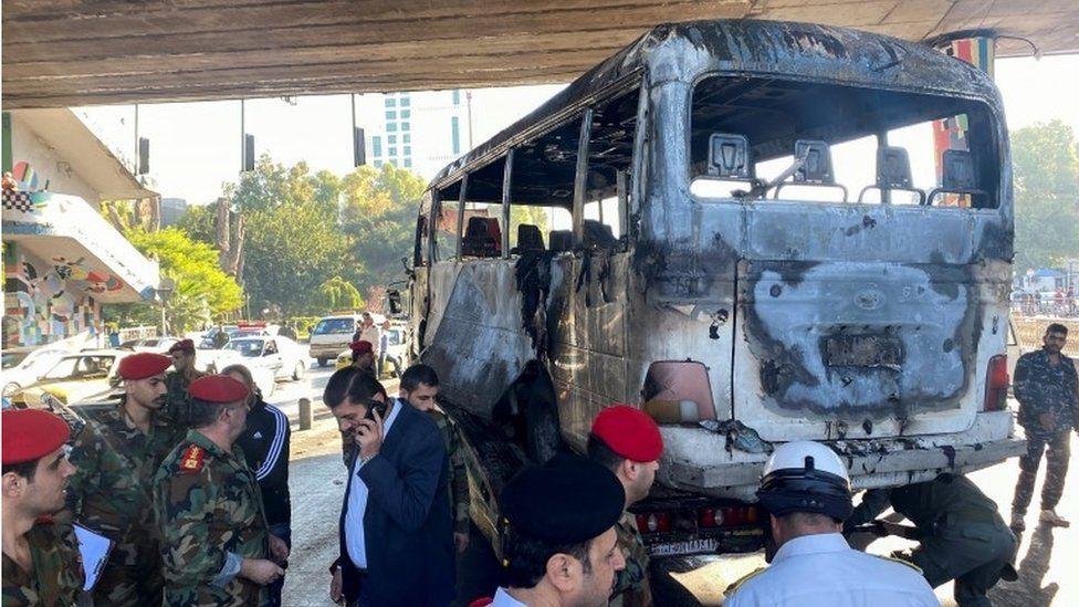 syria:-deadly-blast-on-military-bus-in-damascus