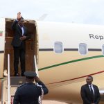 president-hichilema-has-arrived-in-dakar,-senegal